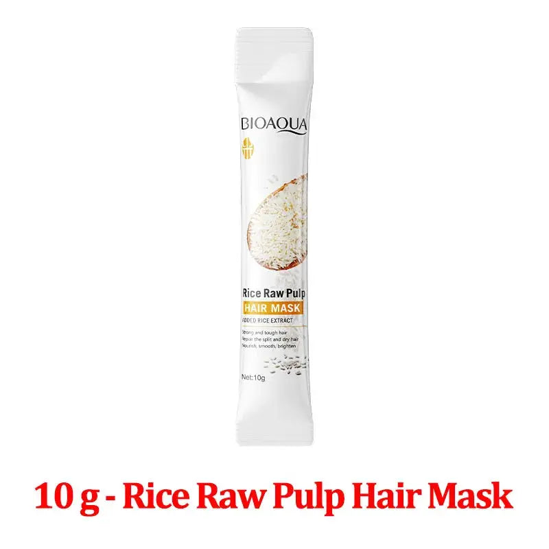 Keratin Hair Mask With Rice Extract For Damaged Frizzy Hair 5 Seconds Repair Soft Smooth Shiny