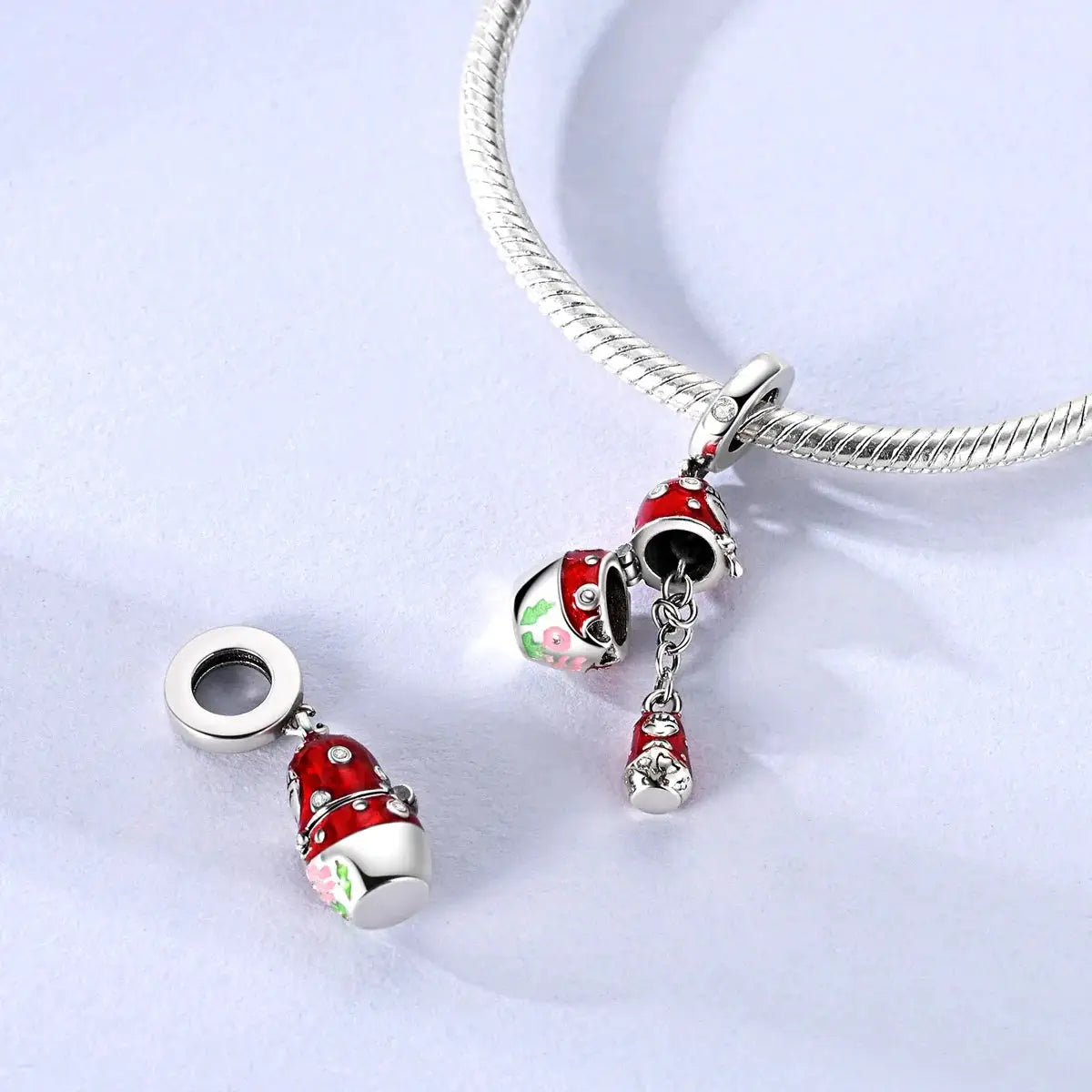 925 Silver Charms Beads for Pandora Style Bracelets Women Animal Charms in Blue Red Green Pink Yellow Gift