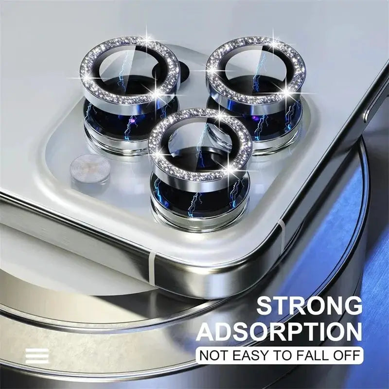 DiamondGuard Camera Lens Protector For iPhone 17 Pro Max 14 Plus And 15 Plus Series Diamond Metal Protective Glass