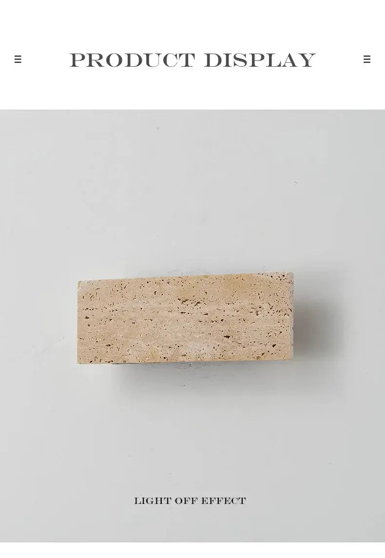 Simples Market natural stone wall light block, outdoor waterproof 12W LED wall lamp