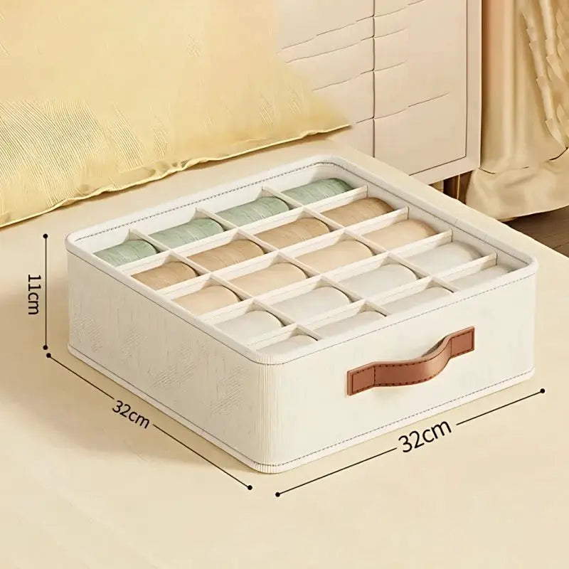 Fabric Drawer Organizers 1 To 5 Pack For Underwear Socks And Bras With Dividers Foldable Closet Shelf Organizer Box