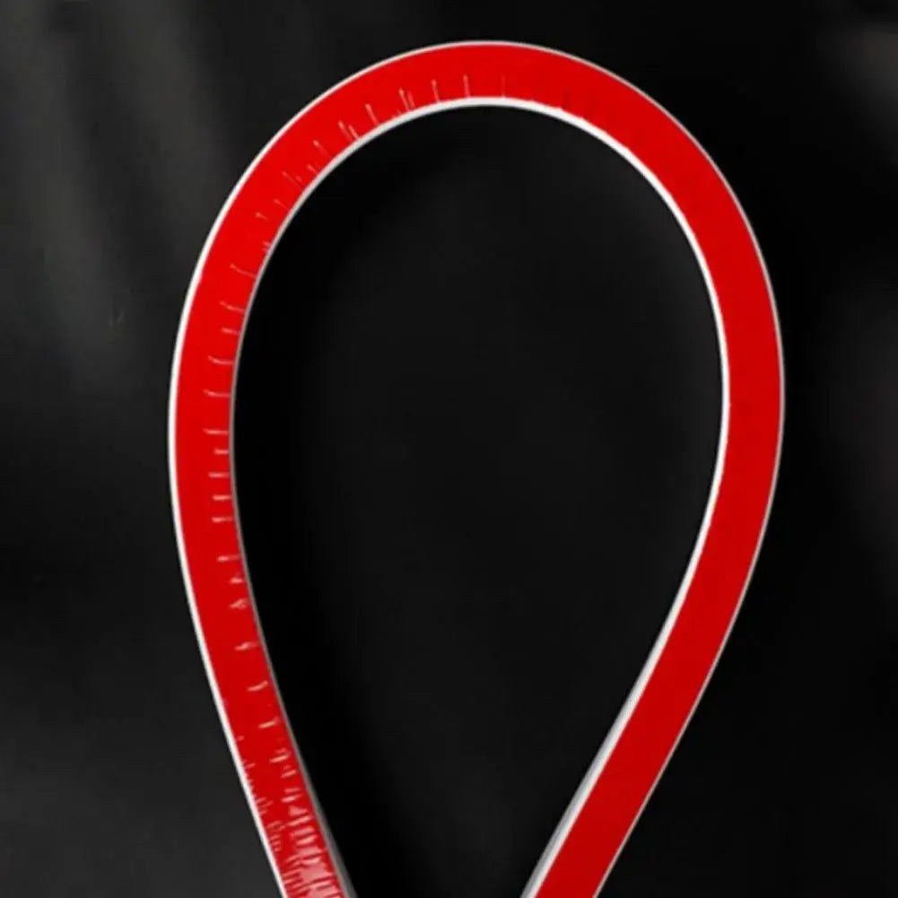 Silicone water dam strip, red bathroom shower barrier