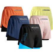 Simples Market men's double-layer quick-drying shorts in 6 colors with back zip pockets