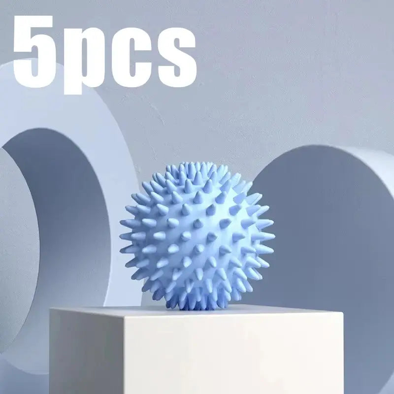 Massage ball set by Simples Market: blue spiky fascia balls, 5pcs for muscle relief.