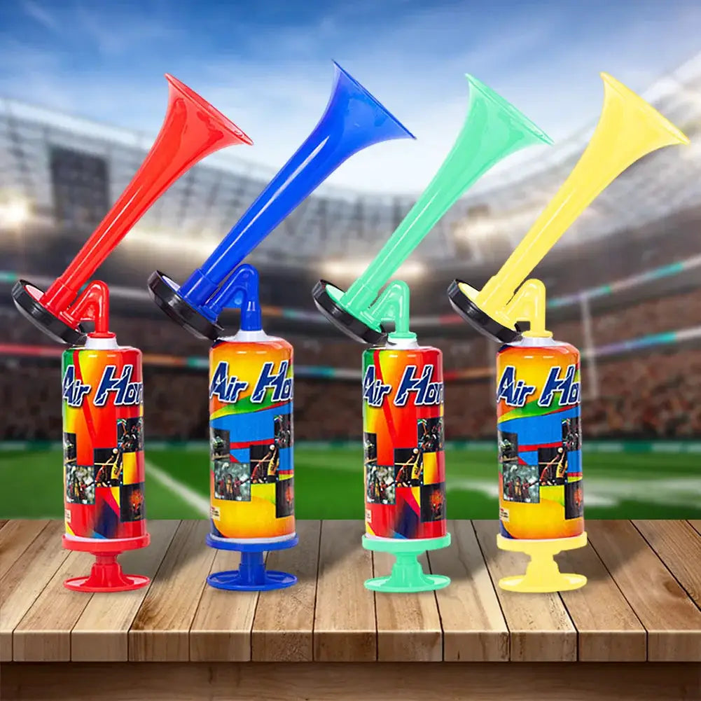 Portable Air Horn With Hand Pump Loud Stadium Sound for Soccer Events