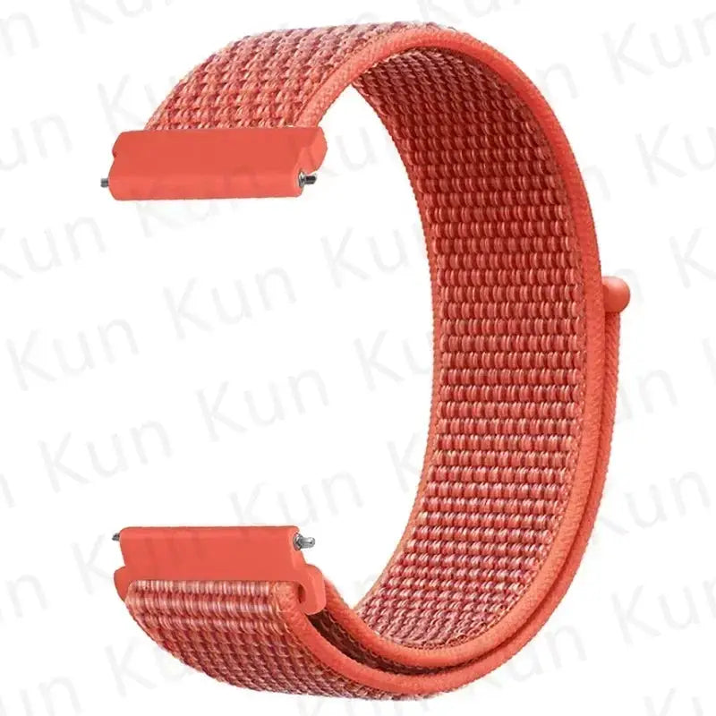 Nylon loop watch strap for Redmi Watch 5 Active/Lite and Xiaomi Watch S4, orange woven band, 20/22mm Simples Market