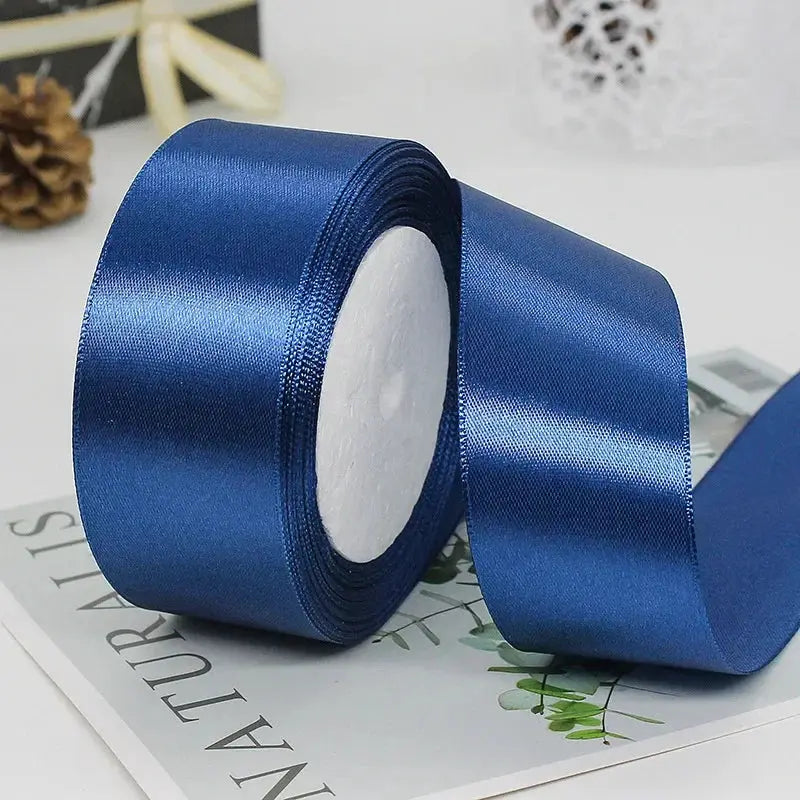 22 Meters Satin Ribbon Assorted Colors 6mm Wide 100 Percent Polyester Gift Wrap Craft Bow
