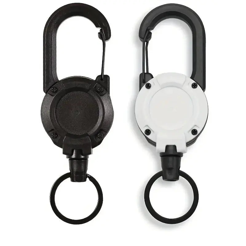 Extendable Retractable Keychain Badge Reels With Carabiner Clip 1 2 4 Pack Heavy Duty For Men Outdoor Bags