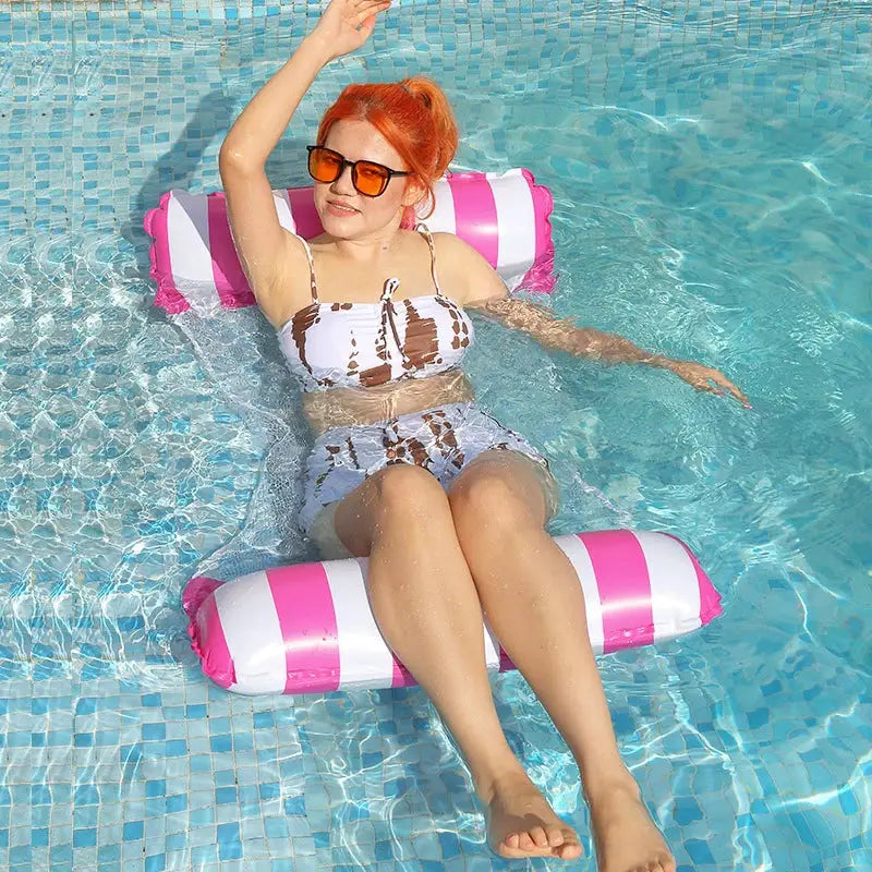 4 In 1 Inflatable Pool Hammock Floats Ideal Saddle Lounge Chair Hammock Drifter For Relaxing Pool Time