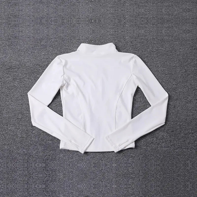 VitalWear Women Sport Jacket Long Sleeve Breathable Stretch Knit Fabric For Workouts Gym Yoga Training