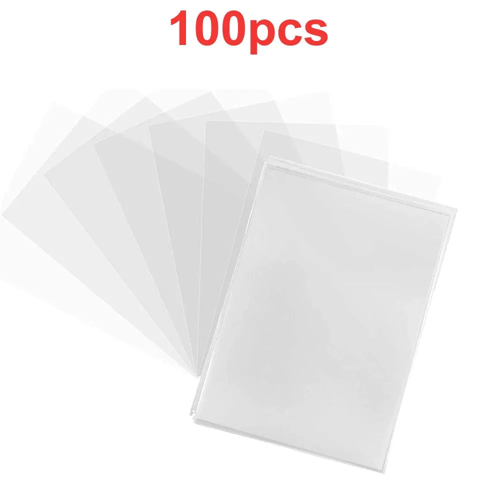 200 Pcs Transparent Card Sleeves Protector Clear Holders For Pokemon Cards Trading Cards IDs Photos Pouch Kit