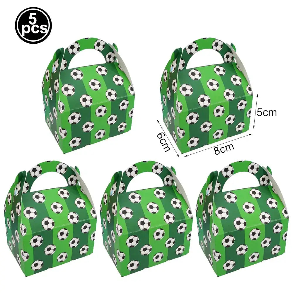 Soccer Theme Disposable Tableware Set Plates Cups Napkins Tablecloth