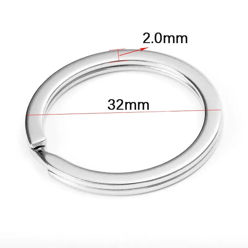 20pcs Stainless Steel Key Rings Set 20mm 25mm 28mm 30mm 35mm Round Split Rings For Jewelry Making And DIY Keychains
