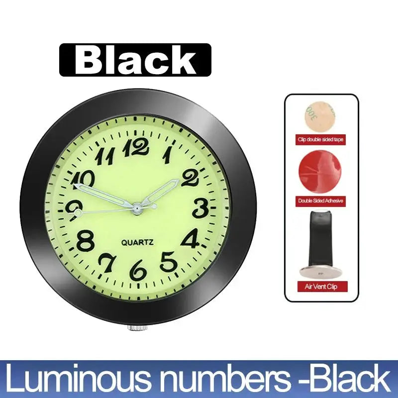 Car Clock Luminous Mini Digital Watch With Quartz Movement Stick On Interior Auto Ornament Gift