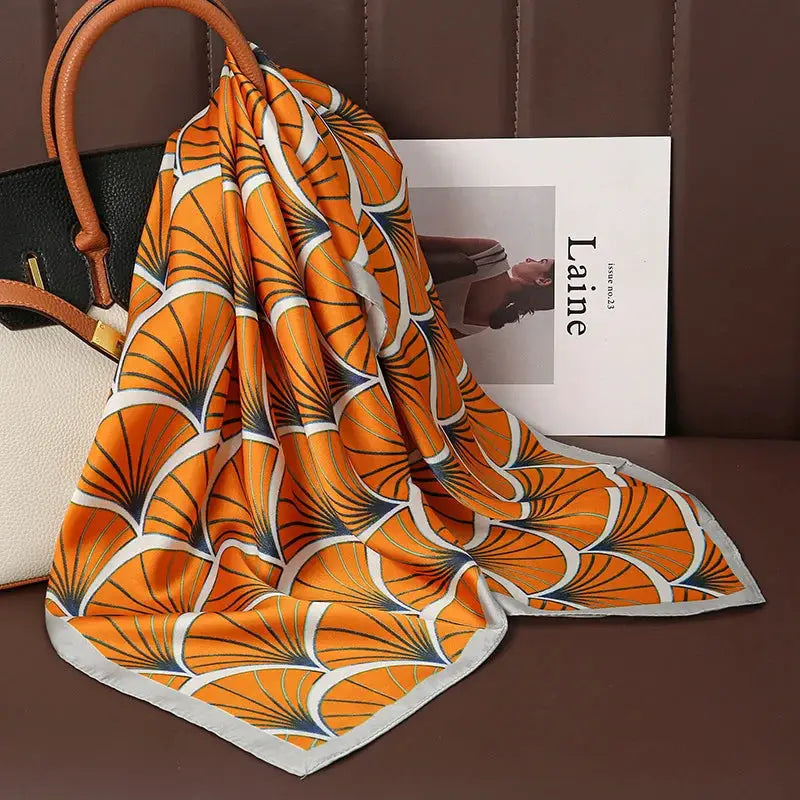 Luxe Silk Satin Square Scarf Silk Feel Finish Versatile Fashion Wrap For Shawl Hijab Neckerchief Hair Ribbon Headband