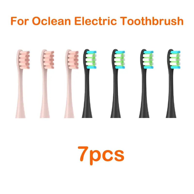 Oclean Flow Replacement Brush Heads Soft DuPont Tynex Bristles 7 Pack for Sonic Toothbrushes Gentle Plaque Removal