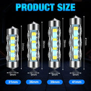 XSTORM C5W LED Dome Light Canbus 4-pack bulbs (31/36/39/41mm) with crystal-faceted clear bodies for car interior lights