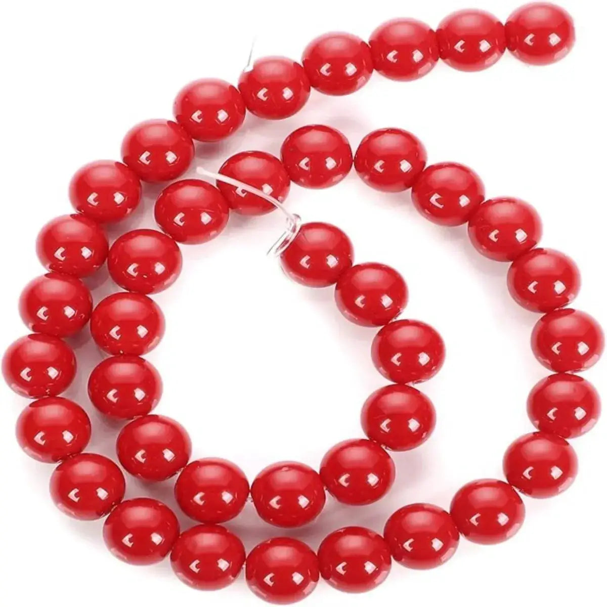 6mm 8mm 10mm Red Coral Crystal Beads Round For Jewelry Making DIY Bracelet Necklace Charms Beaded