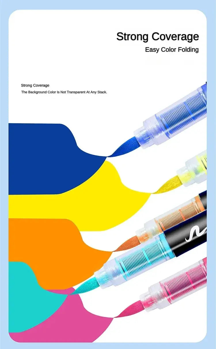 GUANGNA 16-color direct-liquid acrylic paint pen set for rock painting, stone and ceramic crafts