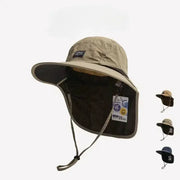 Unisex Wide Brim Bucket Hat With Neck Sun Protection For Outdoor UV Quick Dry Panama Style Fishing Hiking