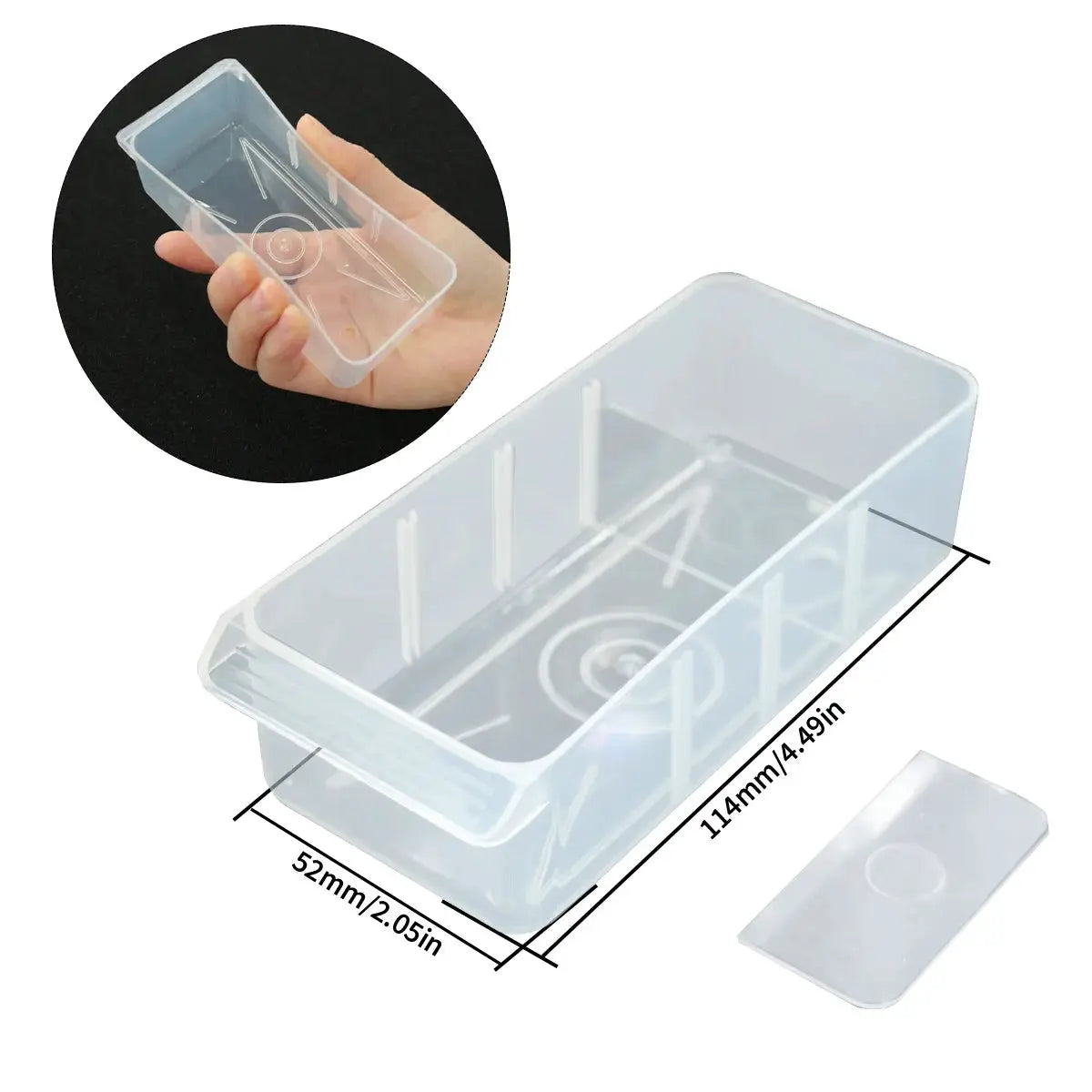 25-grid wall-mounted transparent plastic parts box with lid for electronics components storage by Simples Market
