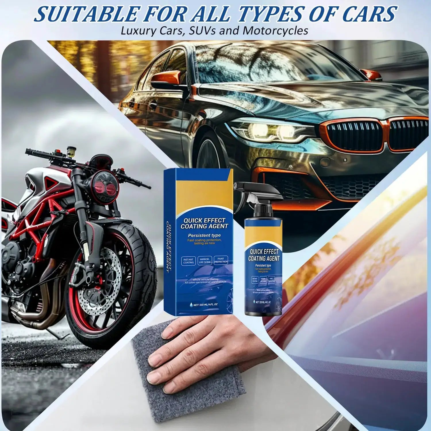 Simples Market car coating spray kit, quick-effect coating agent with waterless wash, 1/2pcs