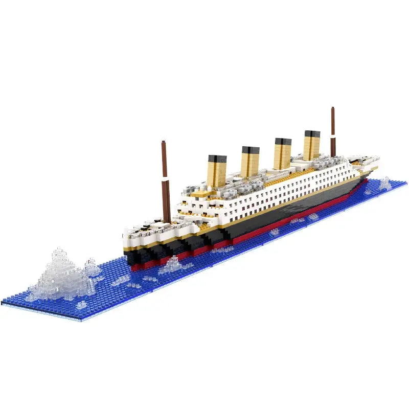Titanic Cruise Ship Building Block Model Kit For Kids Desktop Puzzle Toy Birthday Gift For Boys And Girls