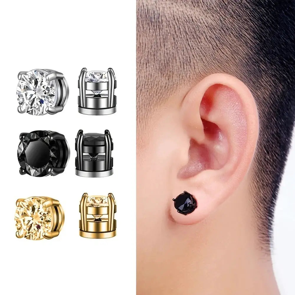 Crystal Magnetic Clip Earrings Non Piercing Fashion Jewelry For Men And Women Gift