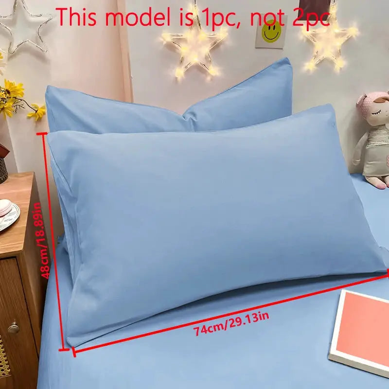 Matte blue pillowcase by Simples Market for bedroom bedding