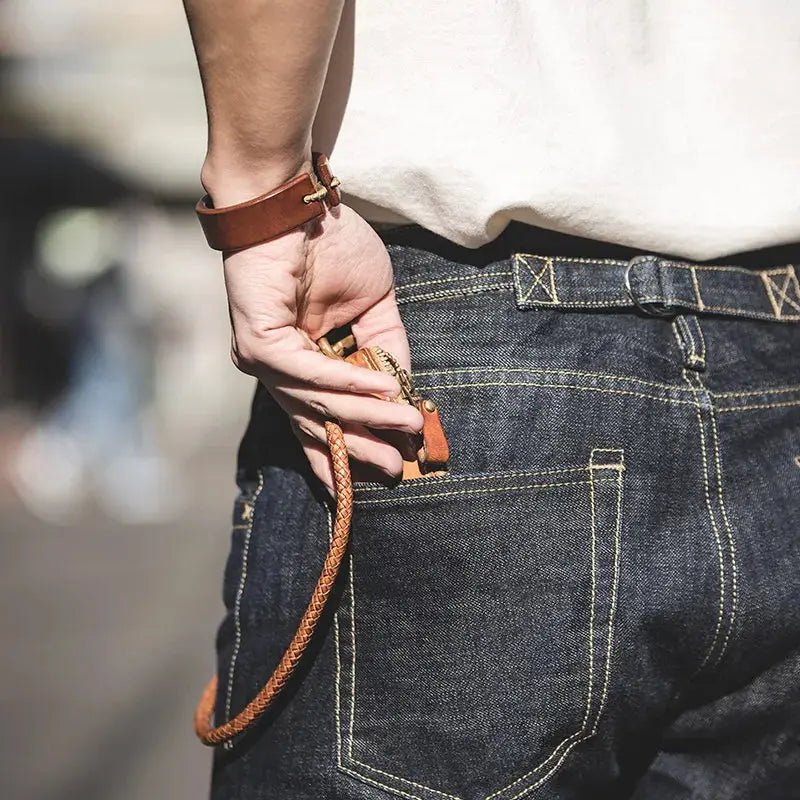 Maden Vintage 14oz Selvedge Denim Jeans Paris Buckle Straight Fit