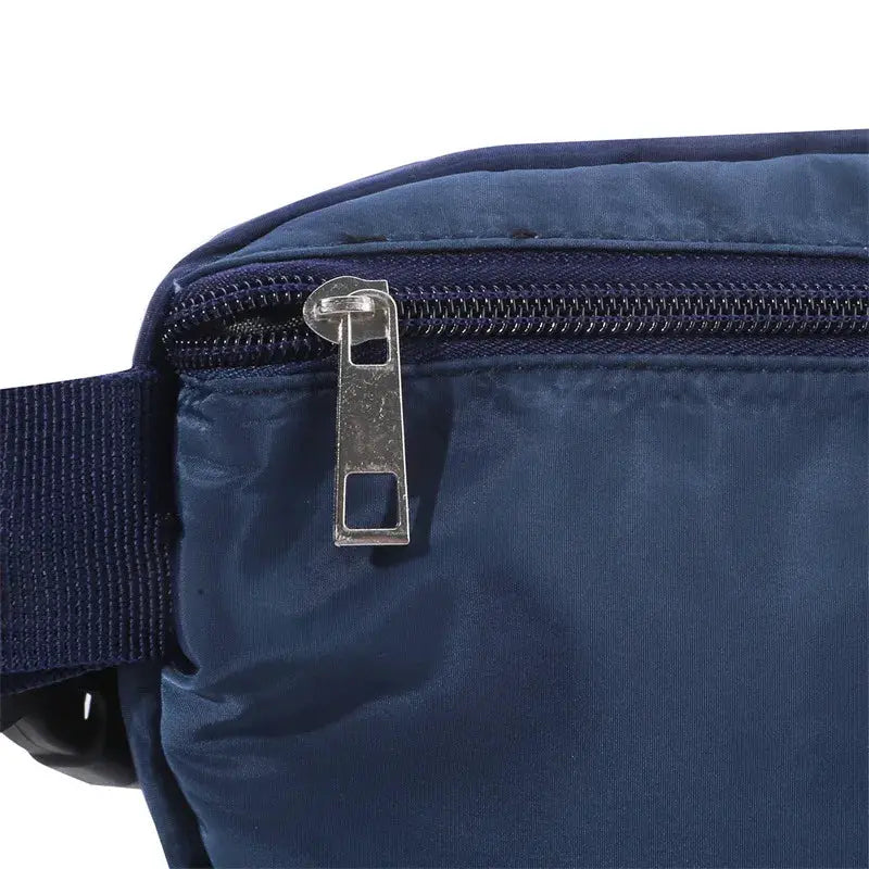 Waist bag by Simples Market, navy blue with zippered pocket and adjustable strap