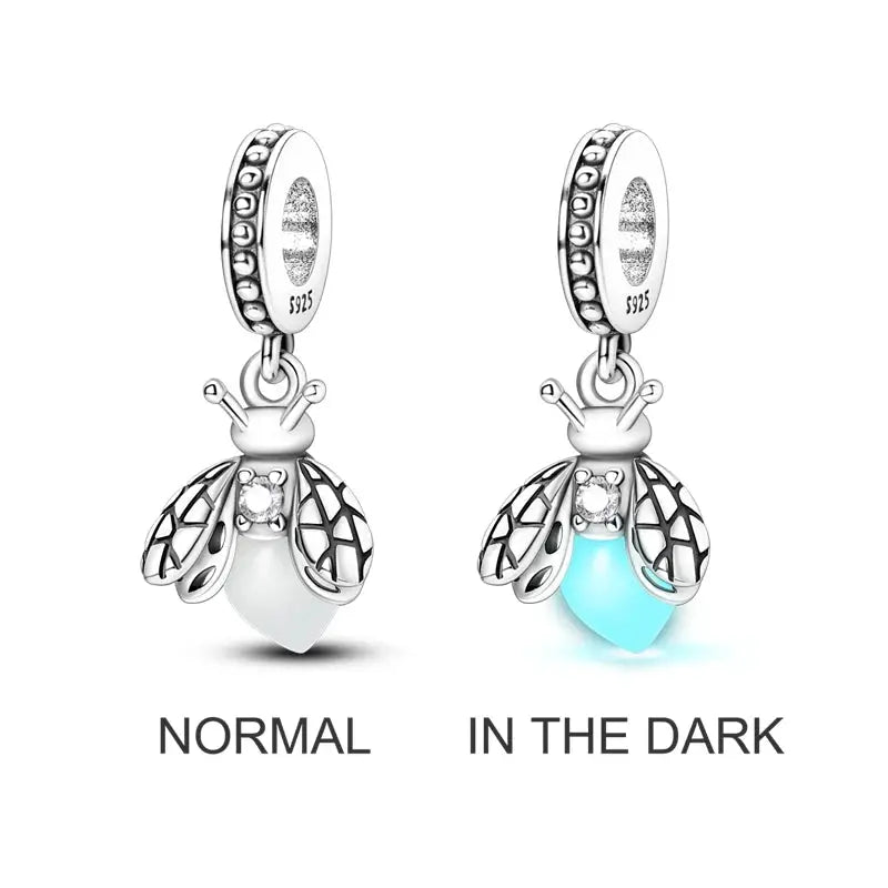 925 Silver Charms Beads for Pandora Style Bracelets Women Animal Charms in Blue Red Green Pink Yellow Gift