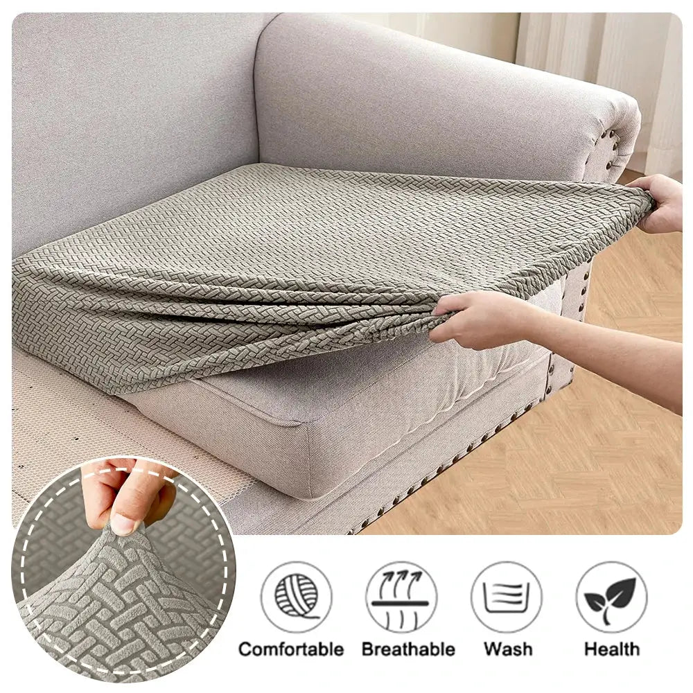 Simples Market patio sofa cover, elastic twill jacquard gray, anti-slip, easy to install
