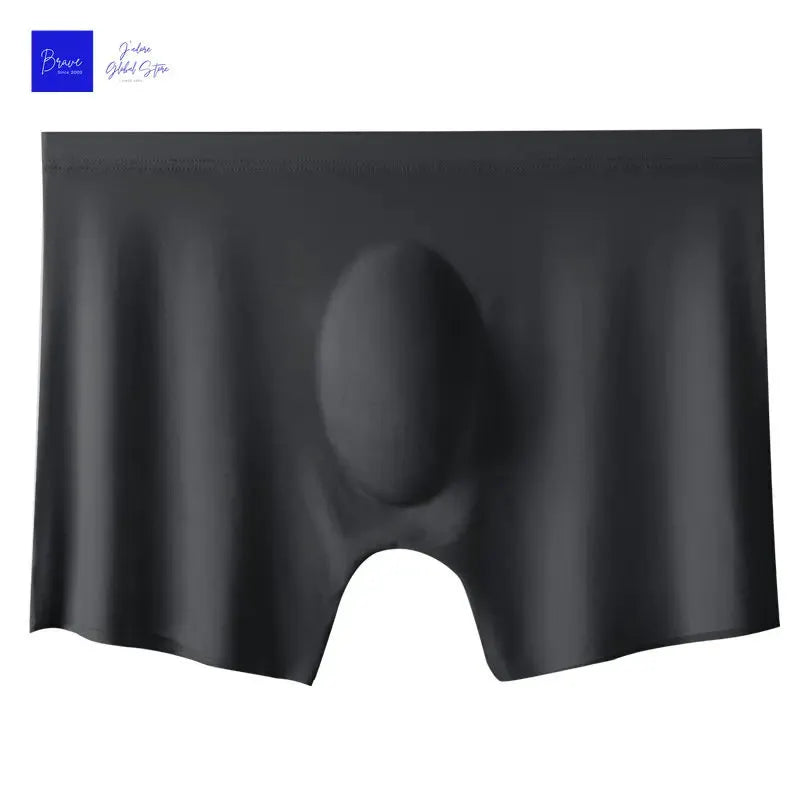 Mens Ice Silk Boxer Shorts Seamless Breathable Antibacterial Underwear For Men Comfortable Daily Wear