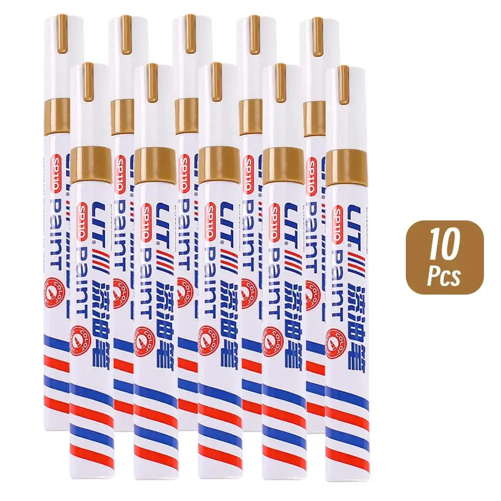 Simples Market 3mm paint marker set, 10 pcs, waterproof permanent markers in 8 colors