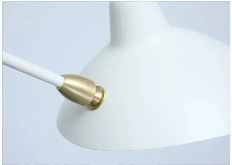 Simples Market modern pendant light with white shade and brass fitting