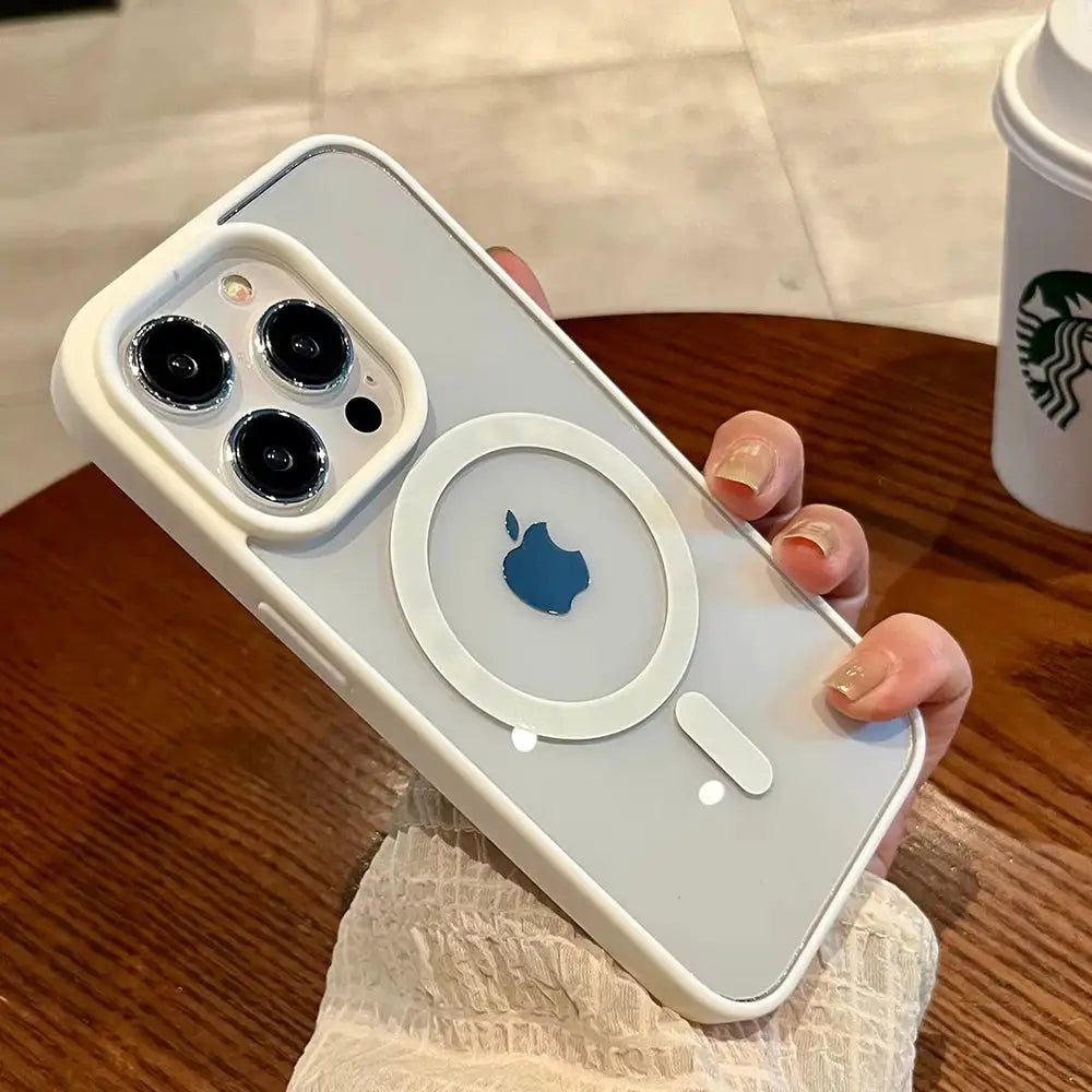 MagSafe Transparent Case For iPhone 11 Through 16 Pro XS XR Max Mini Plus Magnetic Wireless Charging Compatible
