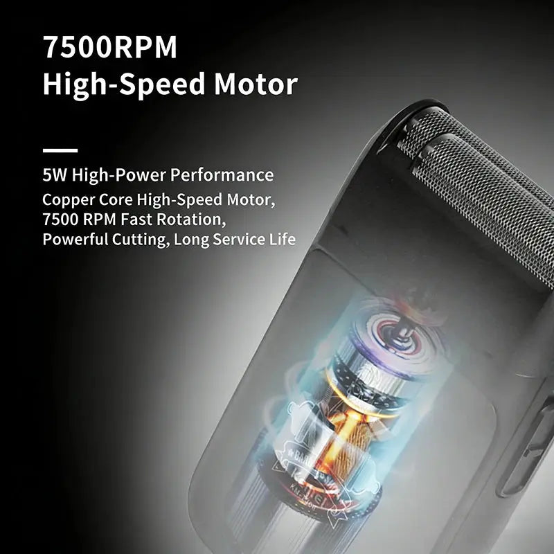 Kemei KM-2299 KM-T366 2-in-1 hair clipper set by Simples Market; close-up of 7500RPM high-speed motor.