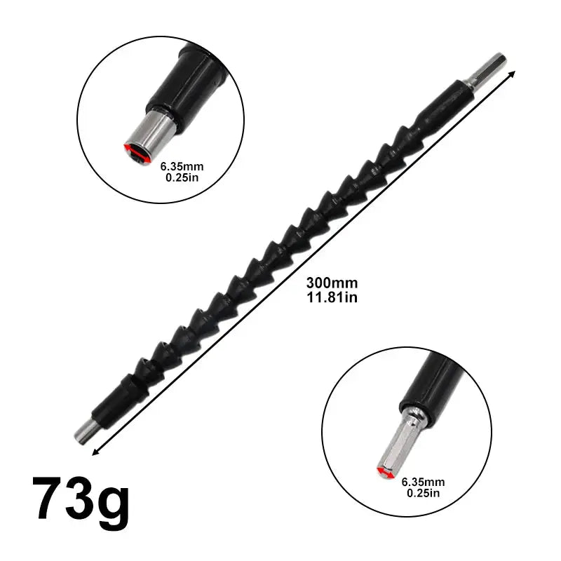 200 To 300mm Hexagonal Handle Soft Shaft Extension For Hand Drill And Electric Screwdriver With Universal Joint
