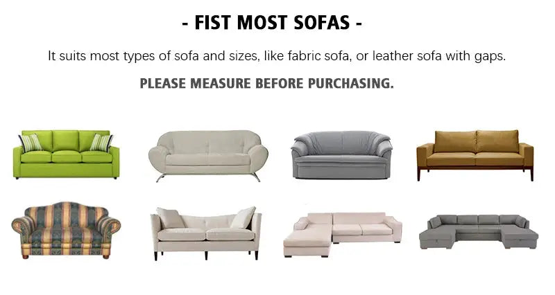 Stretch Velvet sofa covers set; eight sofas in assorted colors displayed.