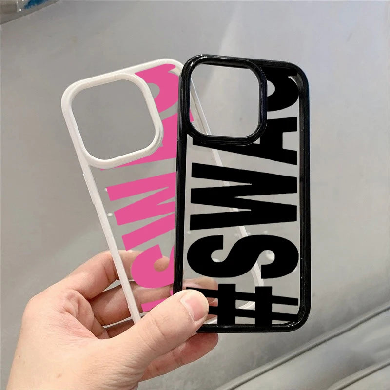 SWAG Bold Letter iPhone case by Simples Market; black and white shockproof covers, two cases shown