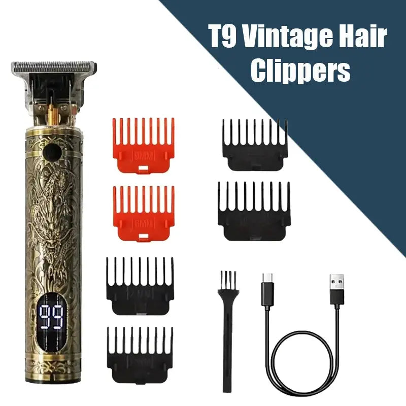 T9 Professional Hair Clipper For Men USB C Fast Charging Beard Body Hair Trimmer And Precision Electric Shaver