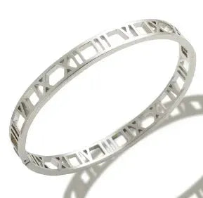Geometric Stainless Steel Cuff Bracelet For Women With Adjustable Fit And Gold Color Plating