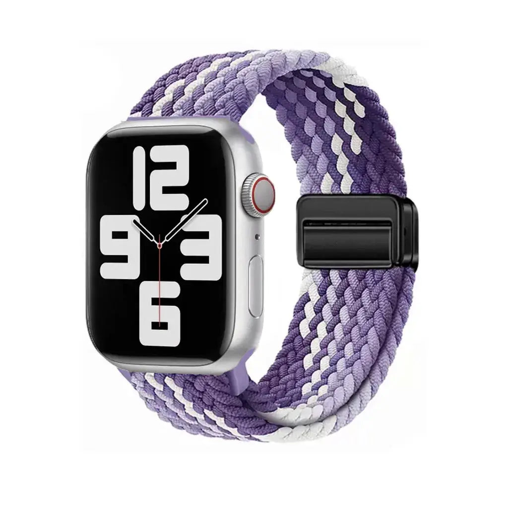 Nylon Braided Band Strap Compatible For Apple Watch S10 46mm 44mm 40mm 45mm 49mm 41mm 38mm iWatch series se 10 7 3 5 6 8 9 Ultra