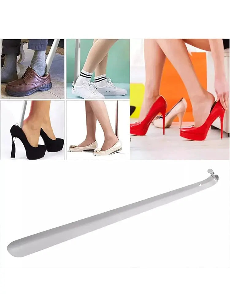 Simples Market professional stainless steel shoehorn, 42/52 cm, easy-handle metal shoe extractor