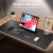 Large Waterproof PU Leather Desk Mat And Mouse Pad For Home Office Gaming Desk Pad With Non Slip Backing