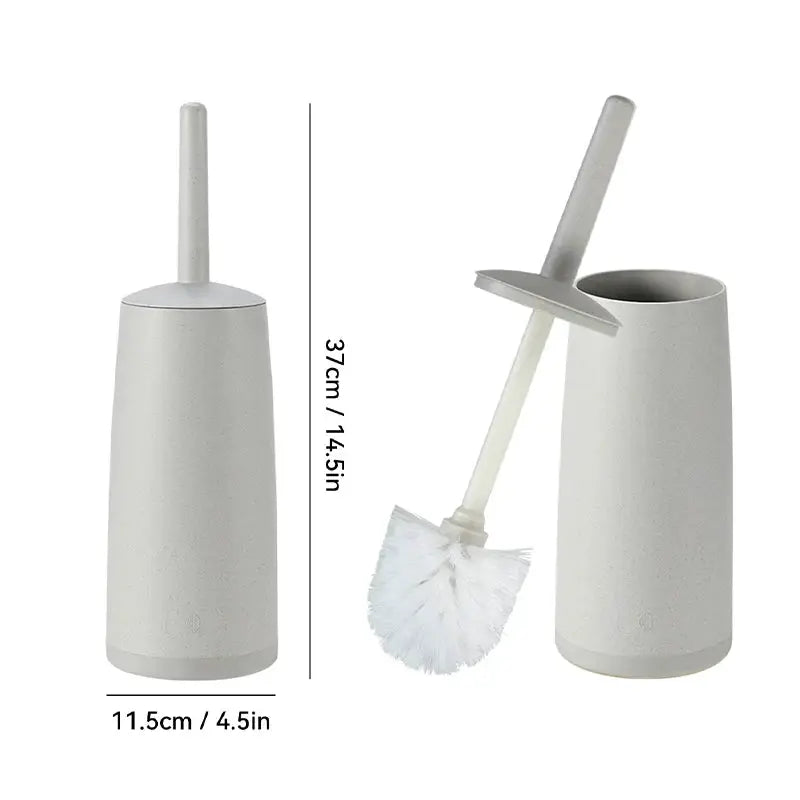 Worthbuy Plastic Toilet Brush With Standing Base Long Handle Hygienic WC Cleaning Tool For Bathrooms