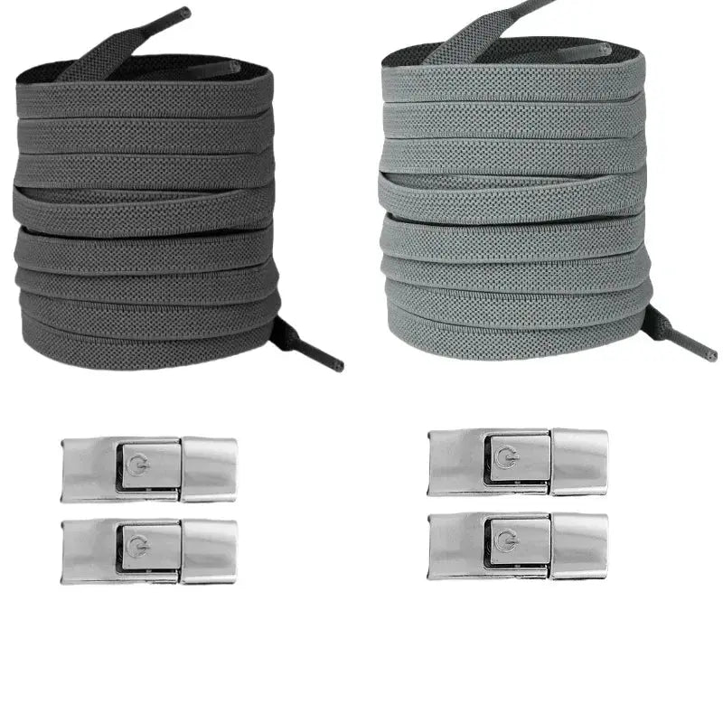 Elastic No Tie Shoelaces Press Lock For Sneakers 8mm Widened Flat Laces For Kids And Adults