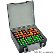 72 Capacity Battery Storage Organizer for AA and AAA Batteries Durable Box Case for Home Drawer and Garage Organization