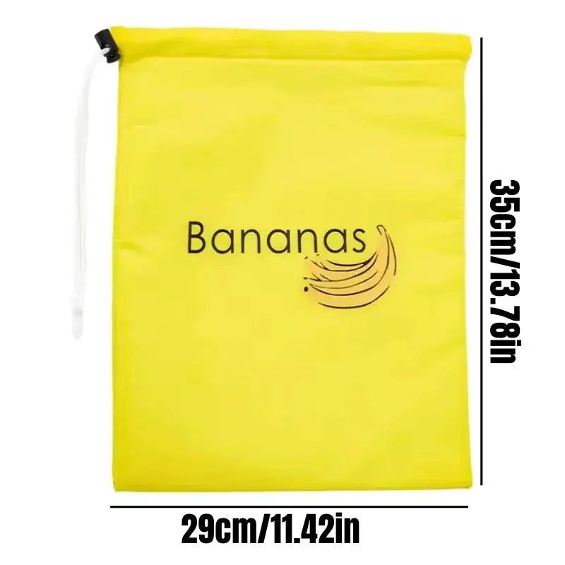 Simples Market yellow banana storage bag, insulated aluminum film with drawstring closure
